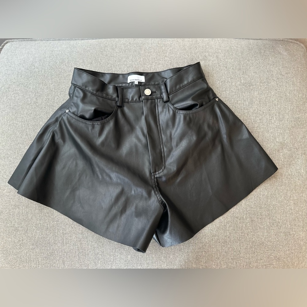 Faux Leather Shorts